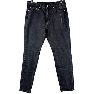 Abercrombie & Fitch Jeans Mens 32x32 Black Athletic Slim Distressed Denim Y2K